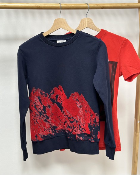 Mikina dětská Moncler Enfant modrá